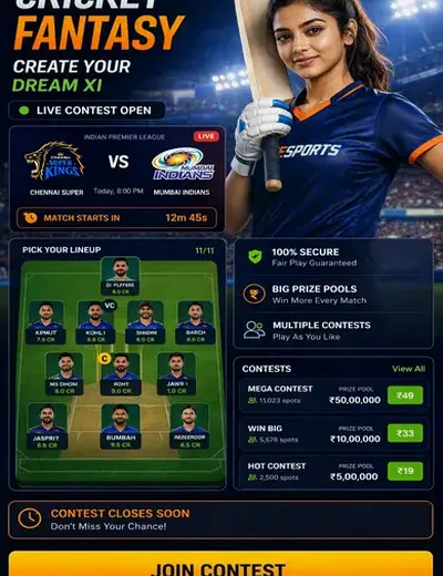 Laser247 (laser247 app) fantasy cricket & matchday visual 3